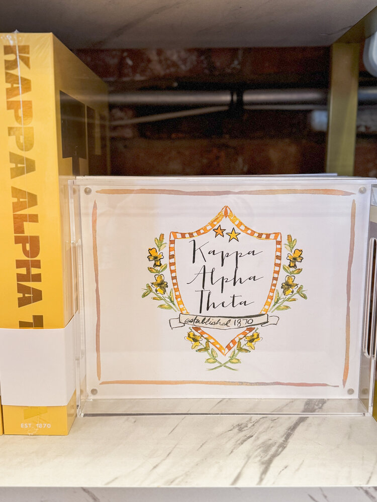 Over The Moon Greek Kappa Alpha Theta Acrylic Tray