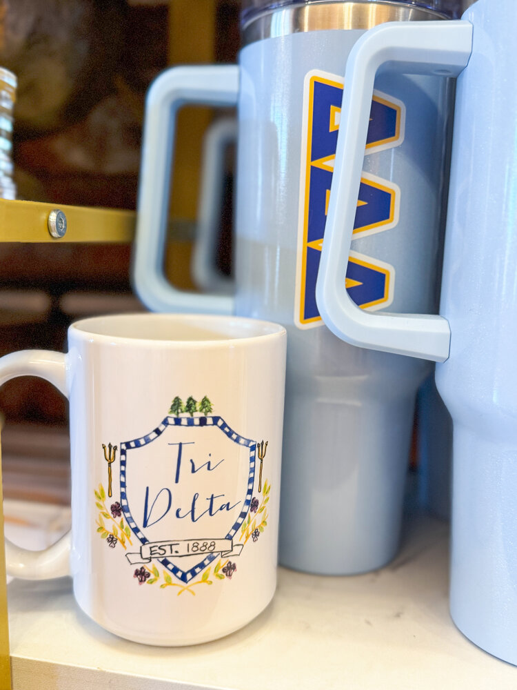 Over The Moon Greek Delta Delta Delta Motif Mug