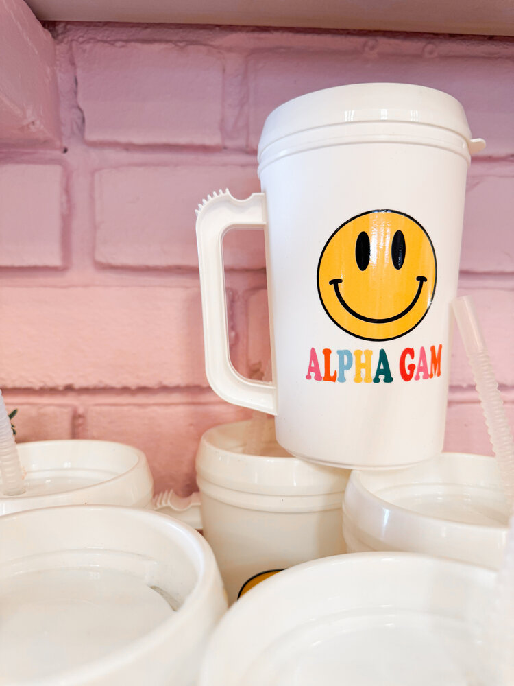 Duo Threads All Smiles Mega Mug - Alpha Gamma Delta