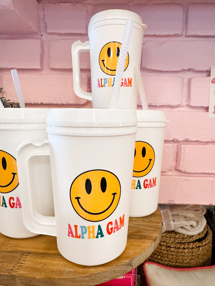 Duo Threads All Smiles Mega Mug - Alpha Gamma Delta