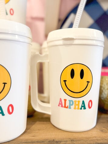 Duo Threads All Smiles Mega Mug - Alpha Omicron Pi