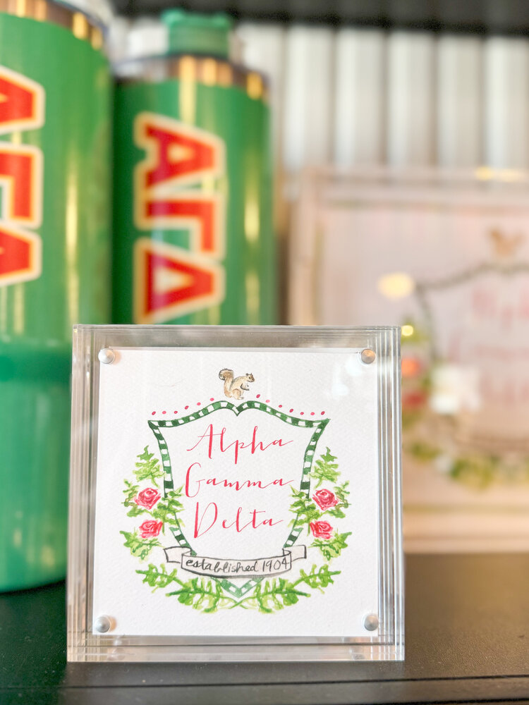 Over The Moon Greek Alpha Gamma Delta Motif Small Print