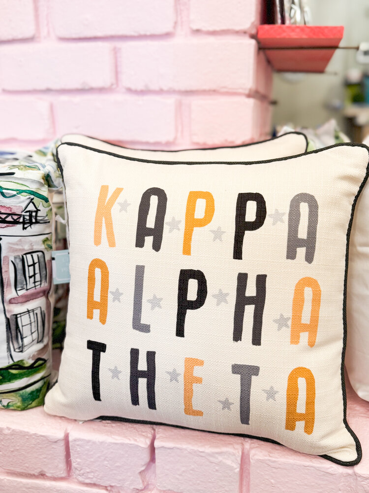 Little Birdie Kappa Alpha Theta Arched Stars Pillow