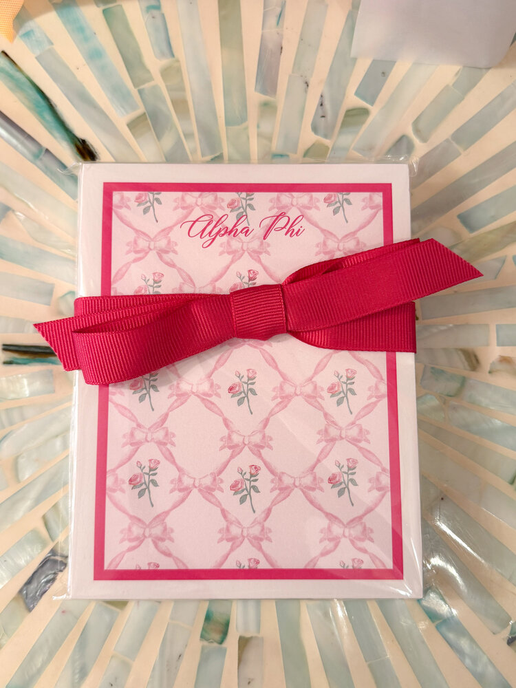 Over The Moon Greek Alpha Phi Floral Notepad (100 pages)