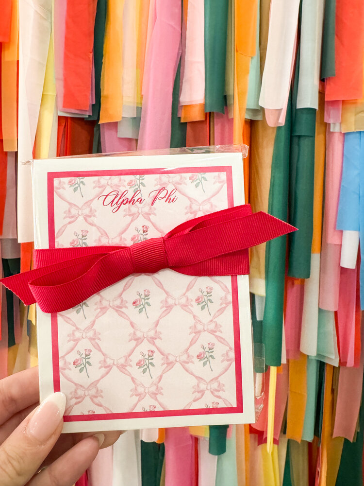 Over The Moon Greek Alpha Phi Floral Notepad (100 pages)