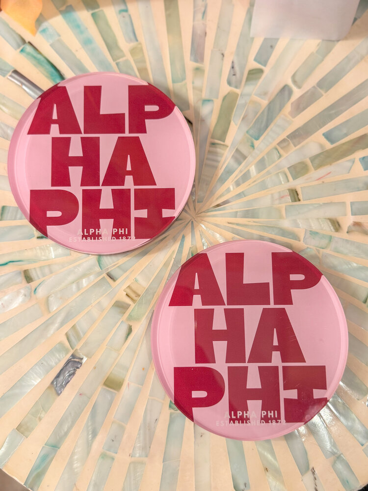 Tart By Taylor Savvy Sorority Coaster - Alpha Phi