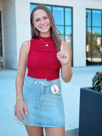 Cloud Ten Pearl Pocket Detail Denim Skirt
