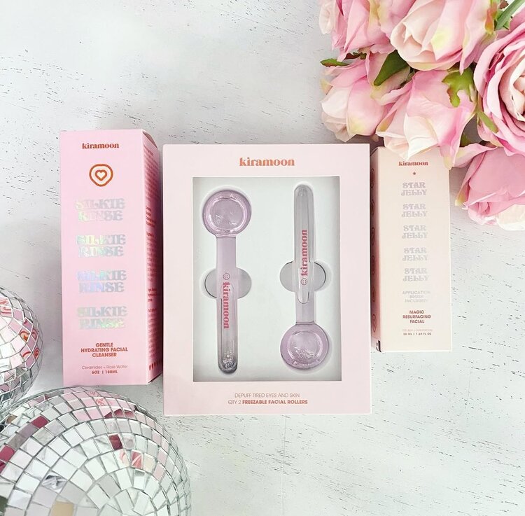 Moon Globes Glittery Facial Ice Rollers