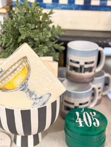 Hester and Cook Champagne Coupe Cocktail Napkin - Set of 20