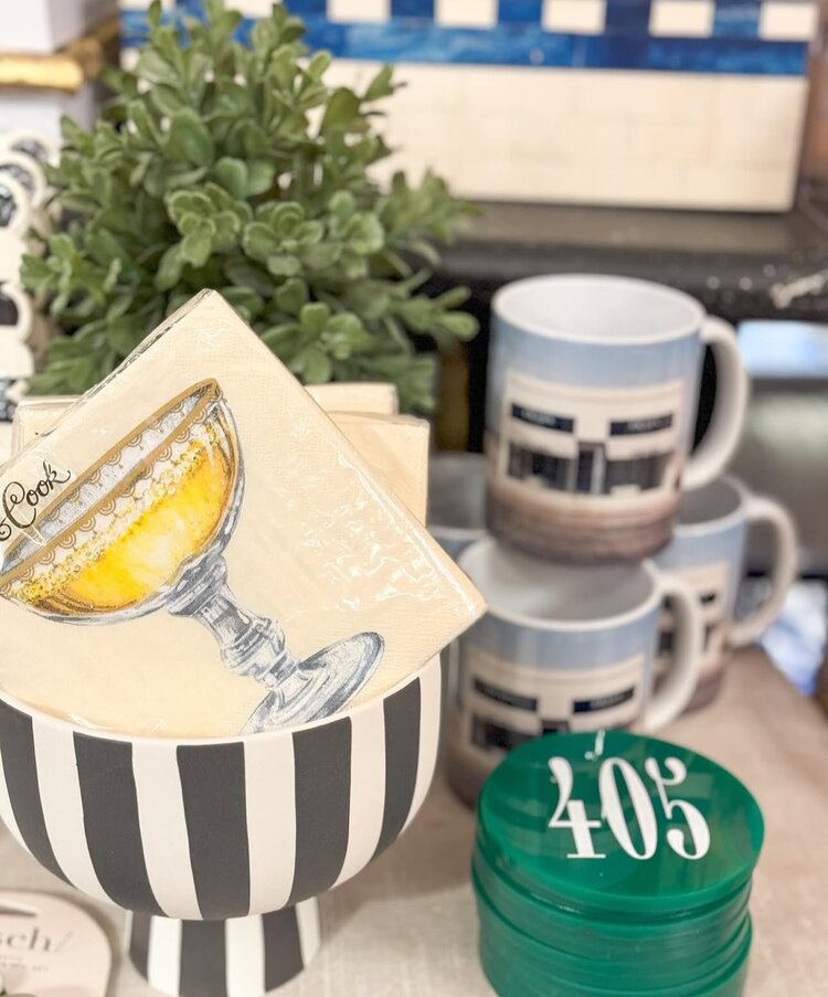 Hester and Cook Champagne Coupe Cocktail Napkin - Set of 20