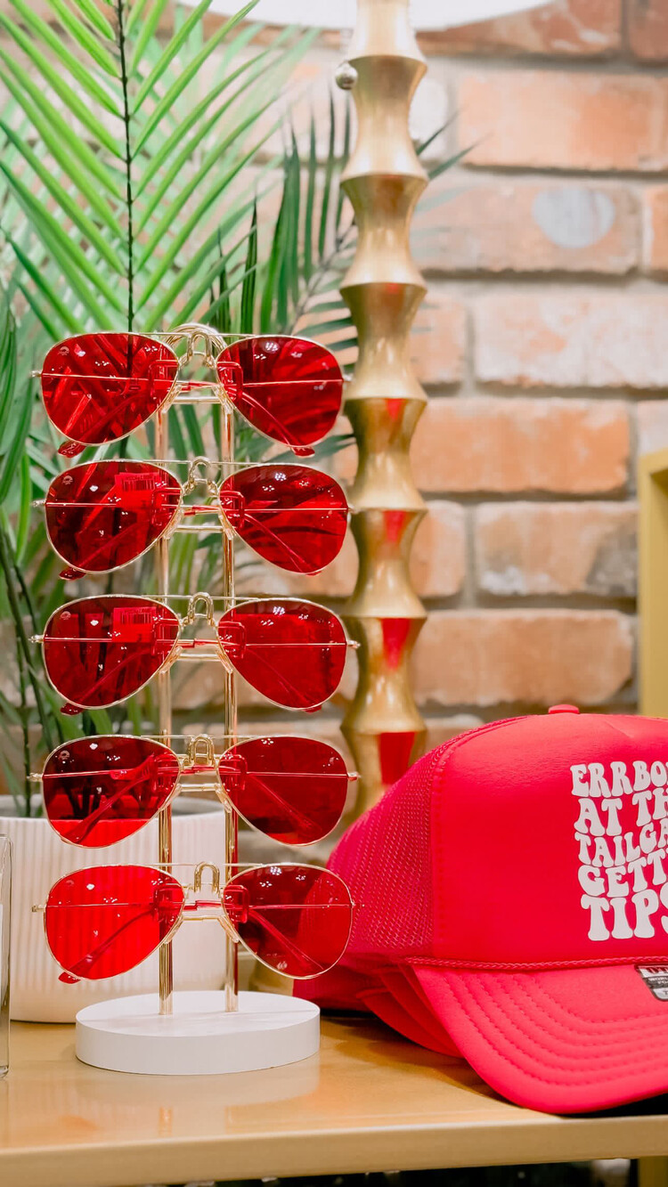 Rainbow Optx Sunglasses Aviator - Red