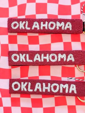 Queens Designs Gameday Beaded Wristlets - Oklahoma
