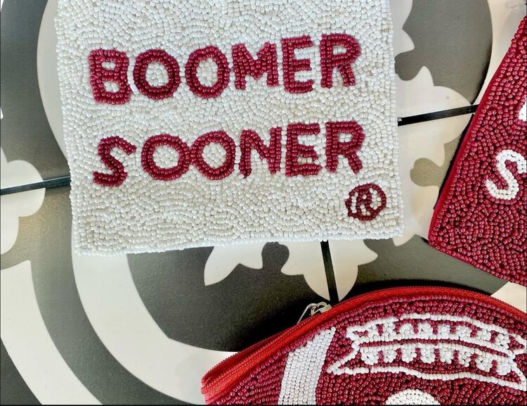 Ole White Boomer Sooner Coin Purse
