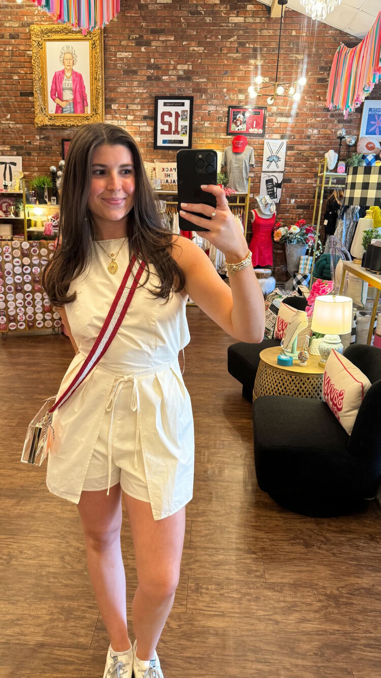 Blue Blush Halter Wrapped Waist Tie Sleeveless Romper