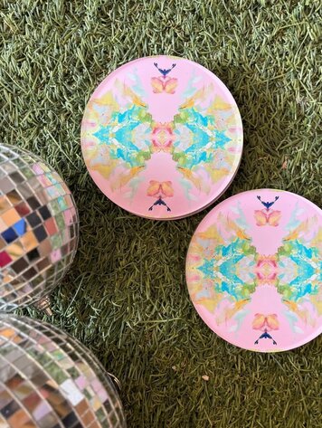 Tart By Taylor Stained Glass Lavender Coaster