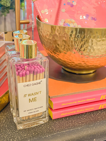 Chez Gagne Glass Bottle Matches - It Wasn't Me