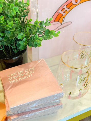 Chez Gagne Can My Liver Keep Up Cocktail Napkin