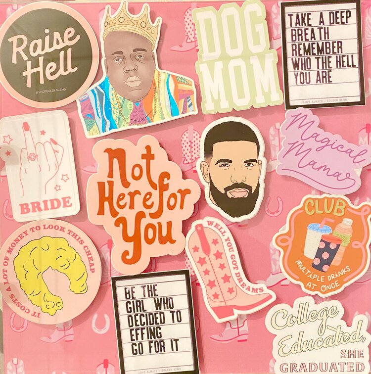 Golden Gems Raise Hell Sticker