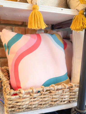 Talking out of Turn Wavy 12x12 Pillow