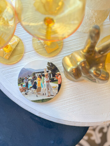 Toss Designs Faye Poolside Ceramic Coaster