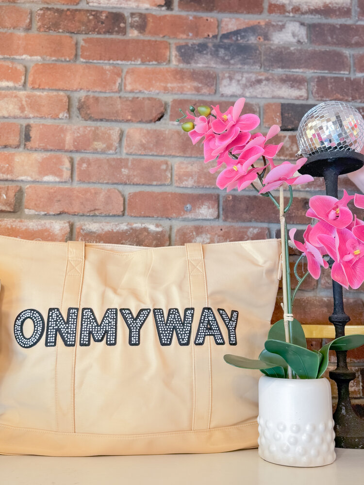 KenzKustomz On My Way Camel Tote