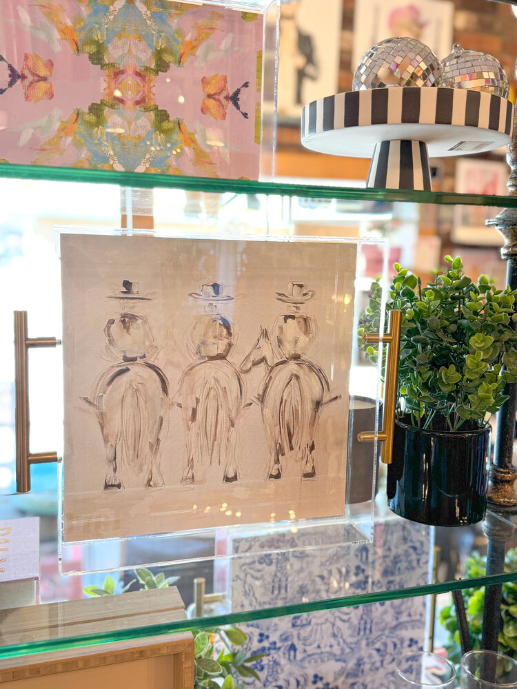 Tart By Taylor Three Amigos Acrylic Tray with Gold Handles