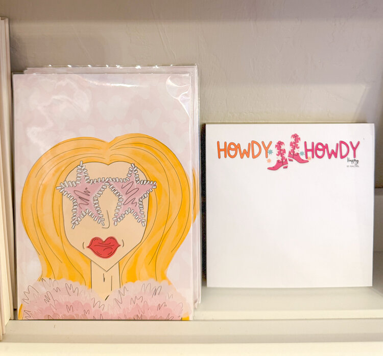 Made By Marissa Art Pink Star Funky Girl Print 5x7