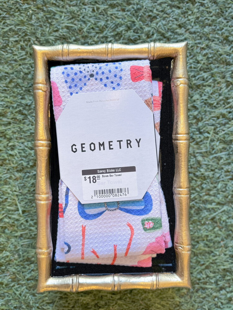 Geometry Bows Bar Towel