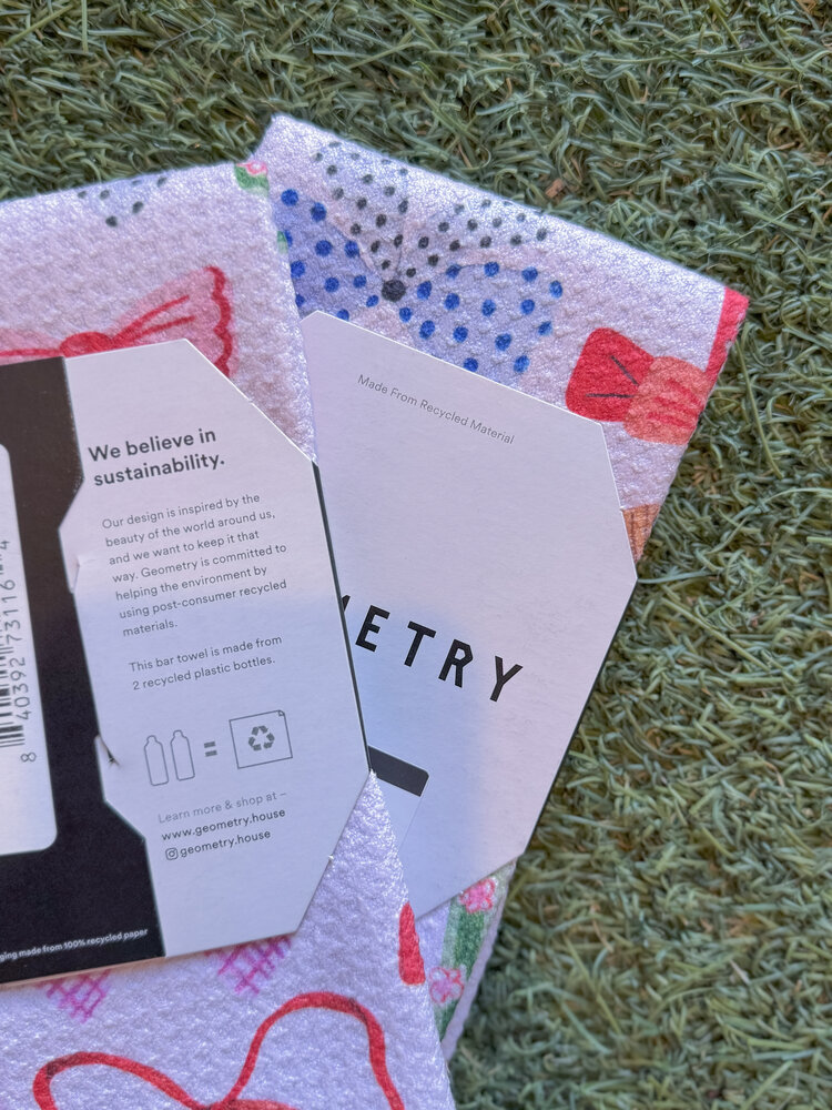 Geometry Bows Bar Towel