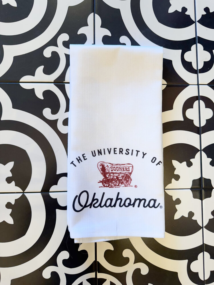 Little Birdie Vintage University of Oklahoma Tea Towel