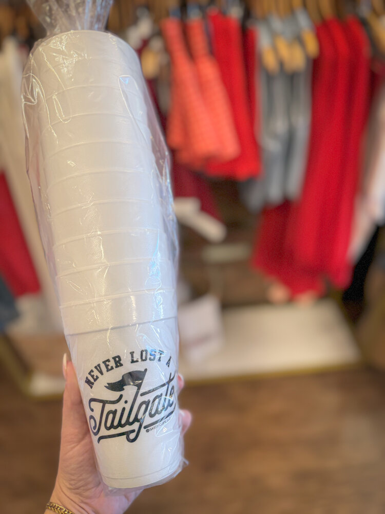 Sassy Cups Never Lost A Tailgate Foam Cup Stack