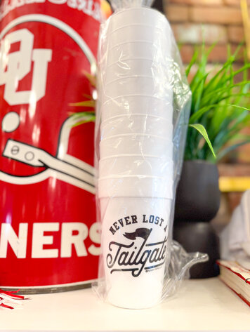 Sassy Cups Never Lost A Tailgate Foam Cup Stack