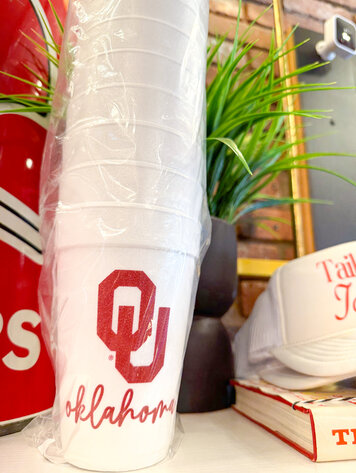 Sassy Cups Only One Oklahoma Foam Cup Stack