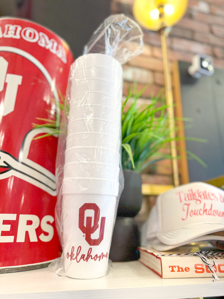 Sassy Cups Only One Oklahoma Foam Cup Stack
