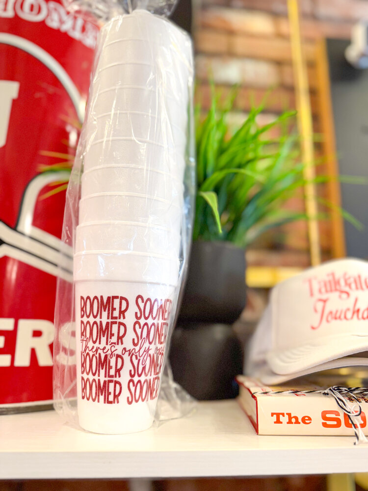 Sassy Cups Only One Oklahoma Foam Cup Stack