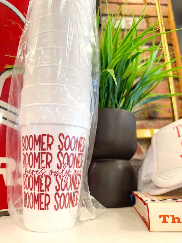 Sassy Cups Only One Oklahoma Foam Cup Stack