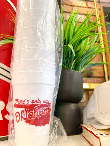 Sassy Cups Sooner State Foam Cup Stack