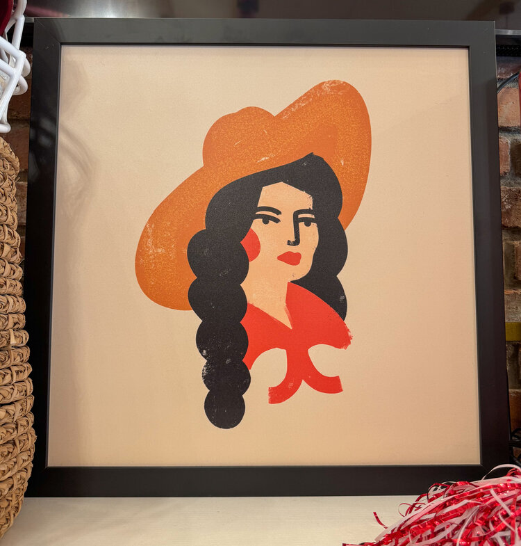 Deny Designs Lady Outlaw Framed Wall Art Large