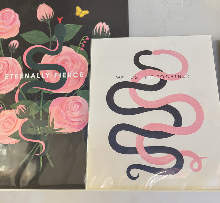 Girl W/ Knife We Just Fit Together Art Print 11"x14"