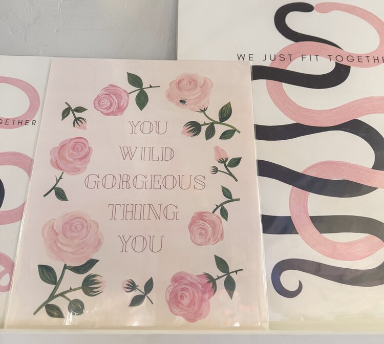 Girl W/ Knife Wild Gorgeous Thing Art Print 11"x14"