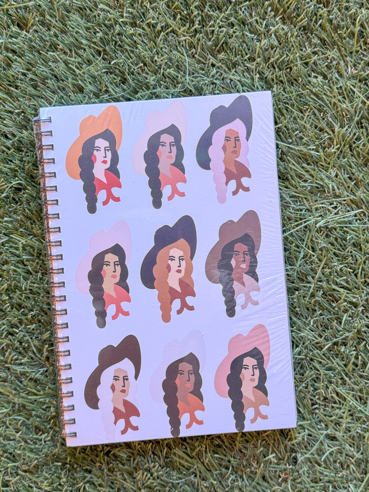 Deny Designs Multi Cultural Cowgirl Spiral Notebook