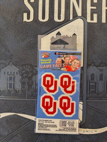 Gamefaces OG OU Logo Temporary Tattoos
