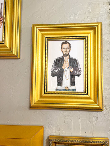 LX Artworks LX 5x7 Framed Paper Print - Prayer Hands Abe