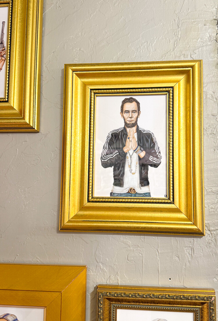 LX Artworks LX 5x7 Framed Paper Print - Prayer Hands Abe