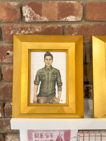 LX Artworks LX 5x7 Framed Paper Print - Elvis Returns