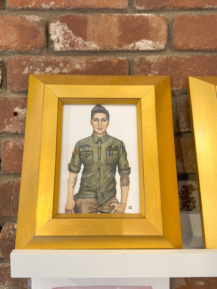 LX Artworks LX 5x7 Framed Paper Print - Elvis Returns