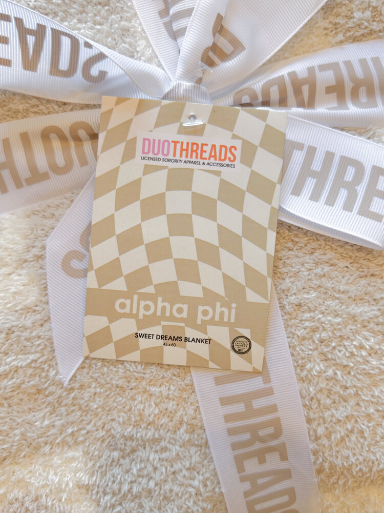 Duo Threads Sweet Dreams Sorority Blanket - Alpha Phi