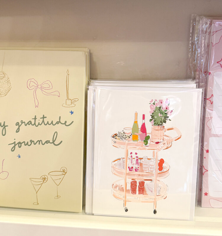 Rebecca Illustrated Bar Cart Notecard