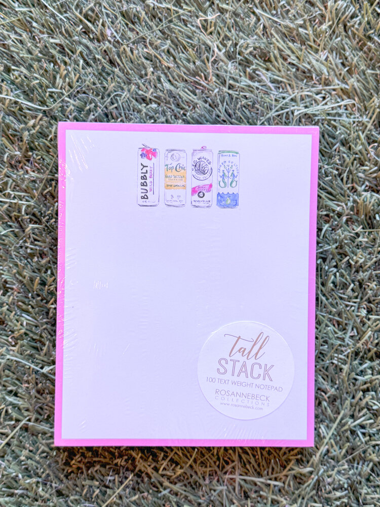 Roseanne Beck Handpainted Seltzer Cans Tall Stack Pad