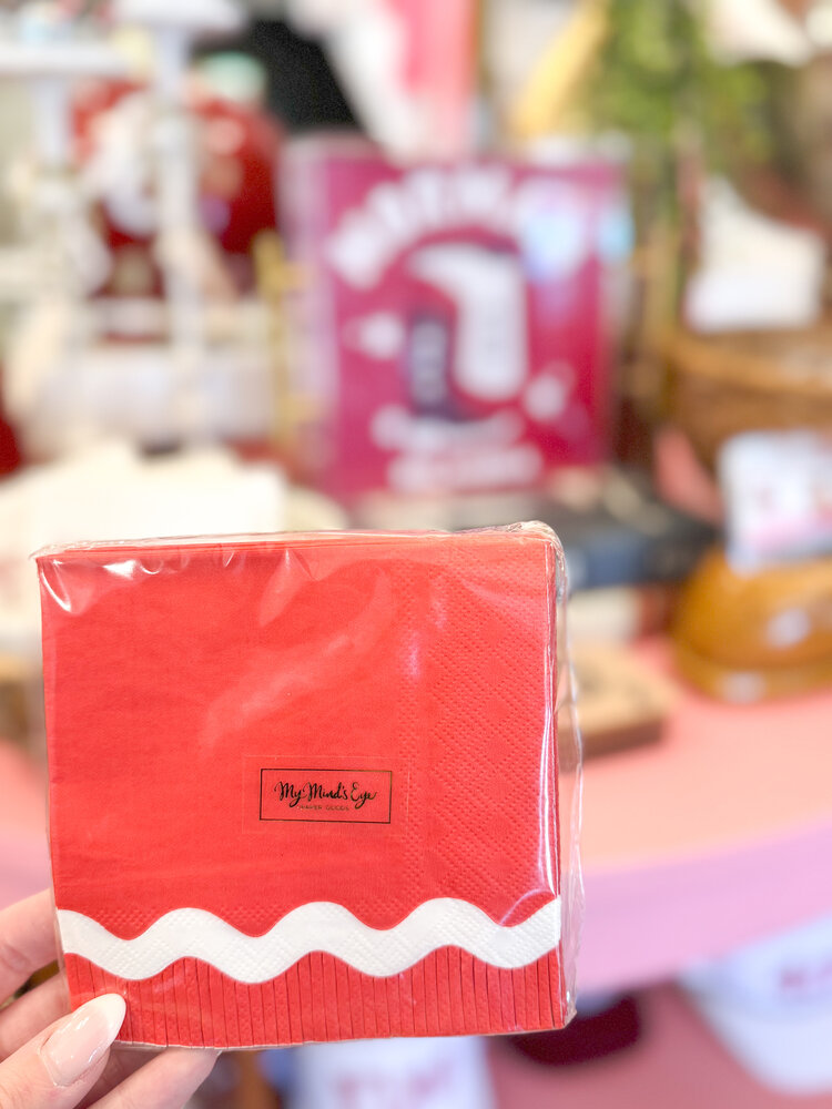 My Mind's Eye Believe Ric Rac Fringe Cocktail Paper Napkin